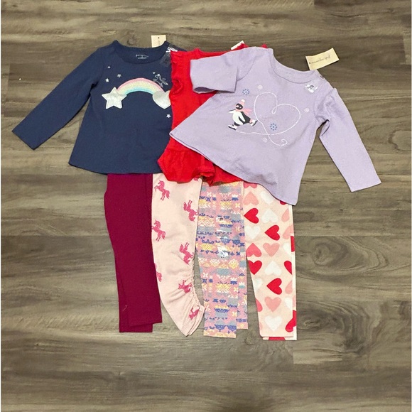 Girls 2T 8-pc top & pants bundle retail $143 brand new - Picture 5 of 13